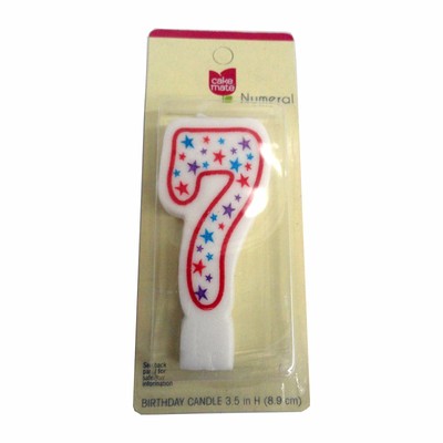 Cake mate numeral 7 birthday candle (052100156507)
