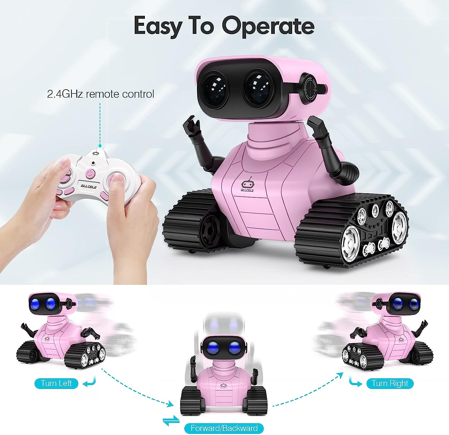Girls Robot Toy, Rechargeable RC Robot for Kids, Remote Control Toy