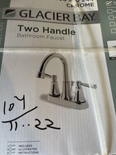 Glacier Bay Melina 4 in. Centerset Double Handle High-Arc Bathroom Faucet Chrome