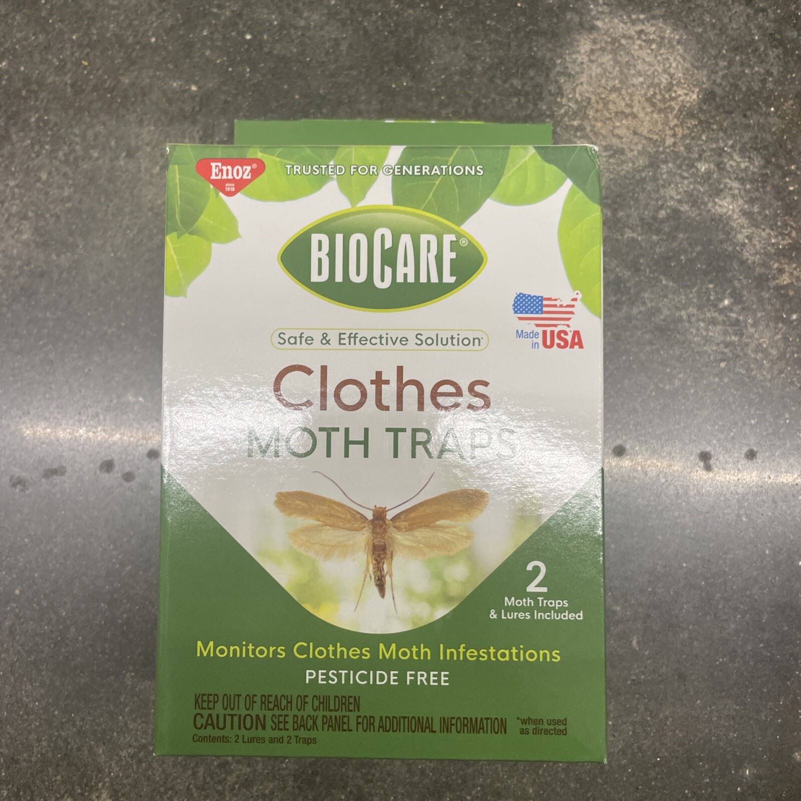 BioCare Clothes Moth Sticky Traps with Pheromone Lures, Nontoxic