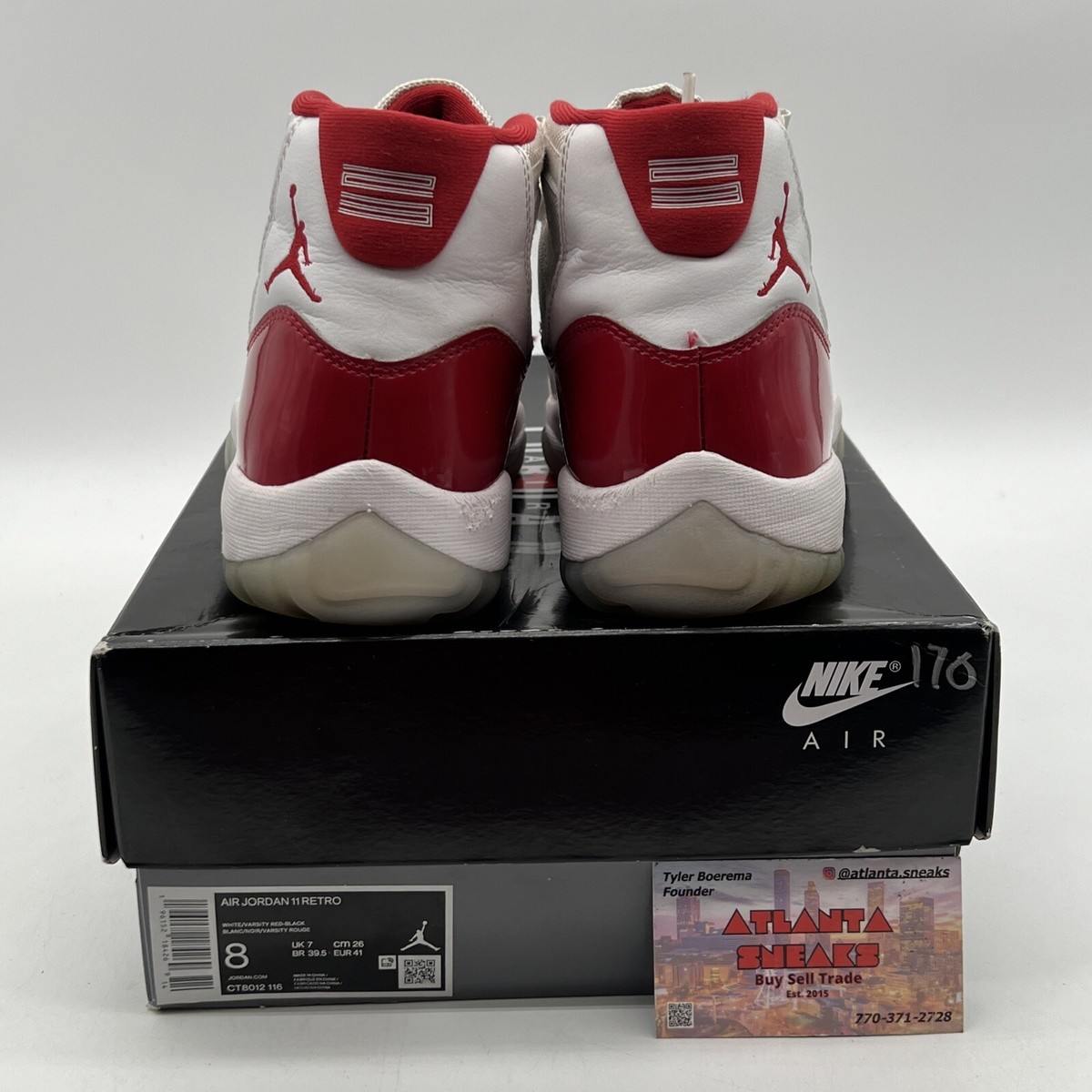 Air Jordan 11 Retro ホワイト/ブラック/レッド US 10 Amazon | Nike メンズ Air Jordan 11 レトロ, ホワイト, UK 10