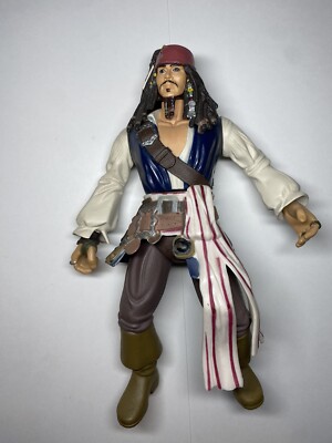 Captain Jack Sparrow Zizzle Action Figure Disney Pirates Caribbean 7  Loose