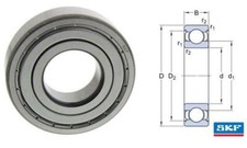 SKF 609ZZ 9x24x7 mm Single Row Deep Groove Ball Bearing Timken, SKF, NSK, NTN 
