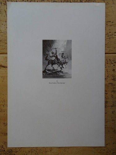 Fantasy Art Print / Plate SAGITTARIUS THE ARCHER by Boris Vallejo c1994 - Picture 4 of 4