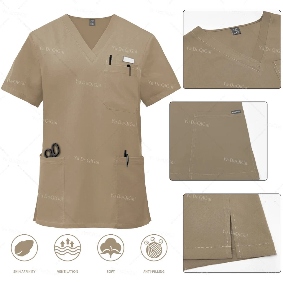 Набор медицинских скрабов больничная хирургическая униформа медсестра стоматологическая клиника лабораторная рабочая одежда - Изображение 4 из 4