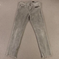 Adriano Goldschmied Pants Womens 29 Gray Cotton Corduroy Prima Cigarette 29x28