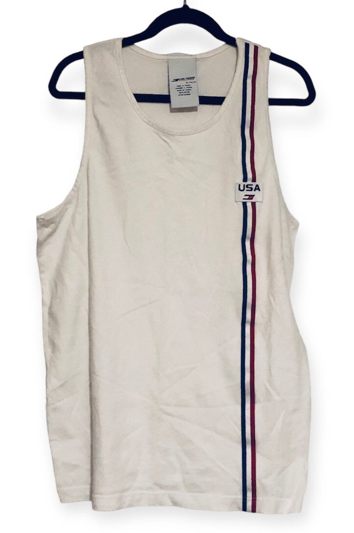 Vintage Tommy Hilfiger Athletics Mens Tank Top XL USA Logo