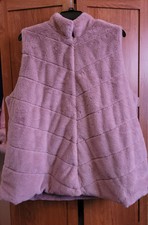 Nwt Maurices Blush Pink Furry Button Up Vest Size 3xl