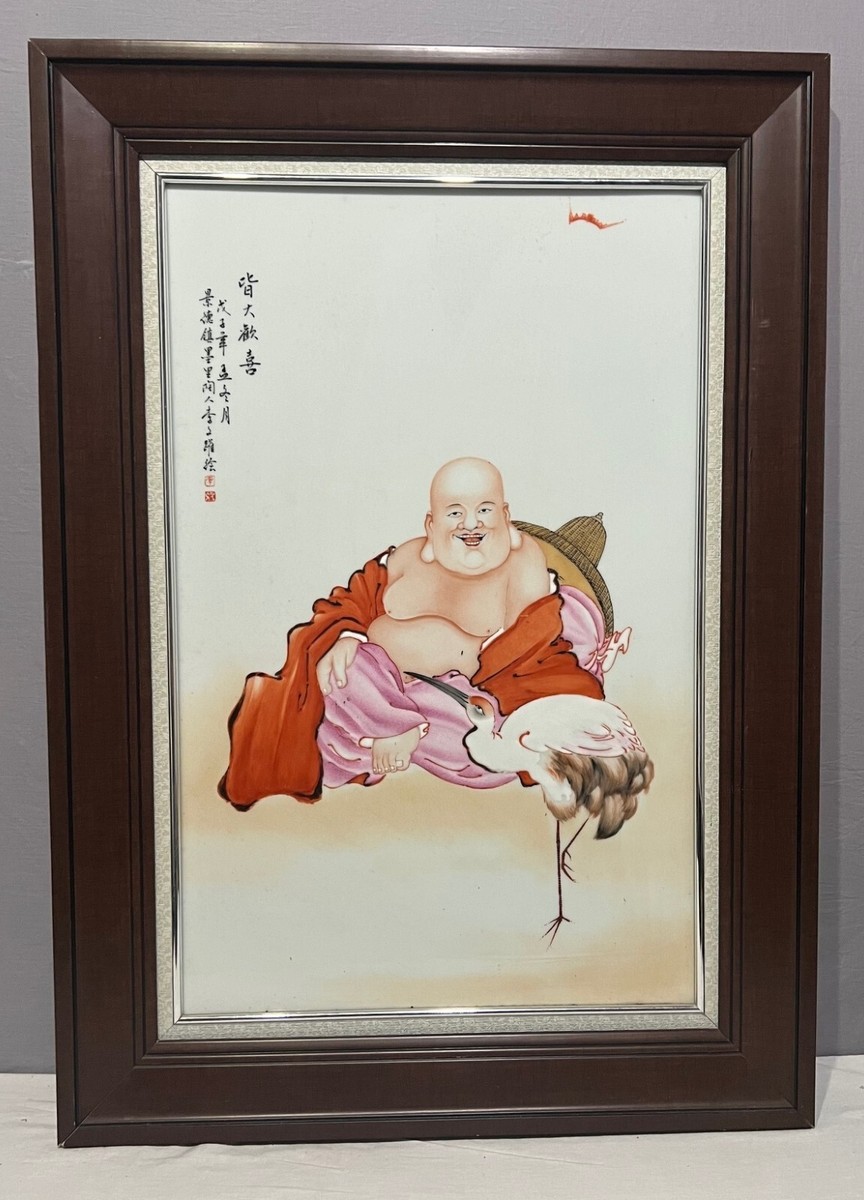 ローズファミリー Chinese Famille Rose Porcelain Plaque With Frame M4093 | eBay