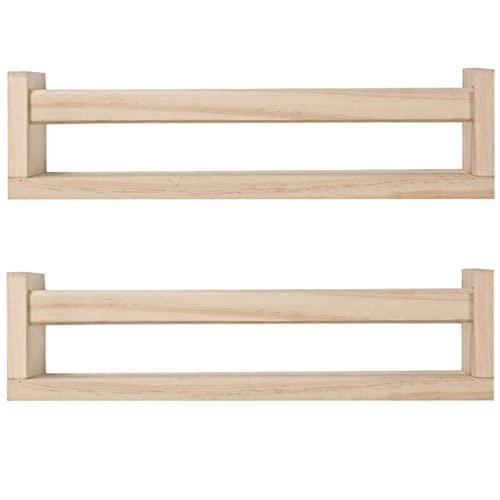 JORIKCHUO Nursery Book Shelves, Set of 2 Wood Floating Book Shelves for Kids