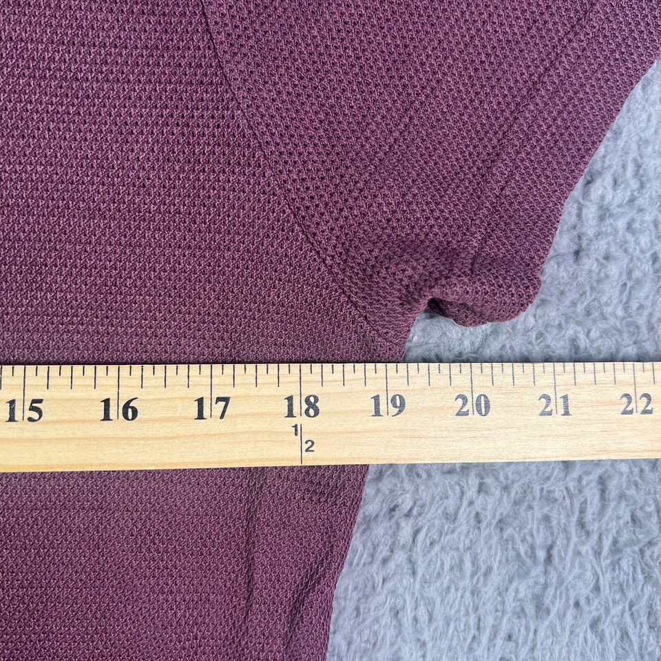 Orlebar Brown Polo Shirt Mens M Burgundy Buttonless Collar Knit Short