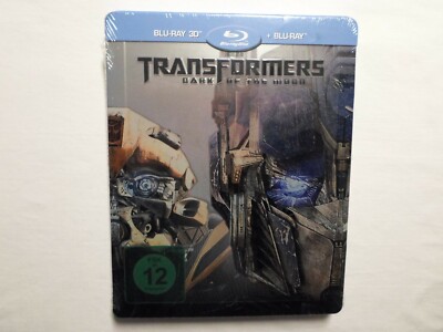 TRANSFORMERS DARK OF THE MOON 3D/2D 3-DISC BLU-RAY STEELBOOK NEU & OVP SEALED