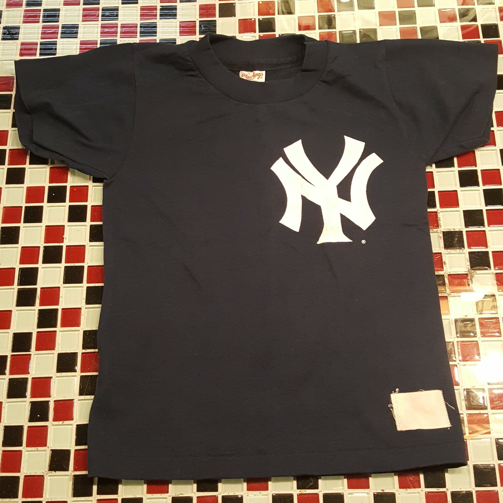 VTG 80's 90's New York Yankees LITTLE LEAGUE Rawlings EXTRA SMALL