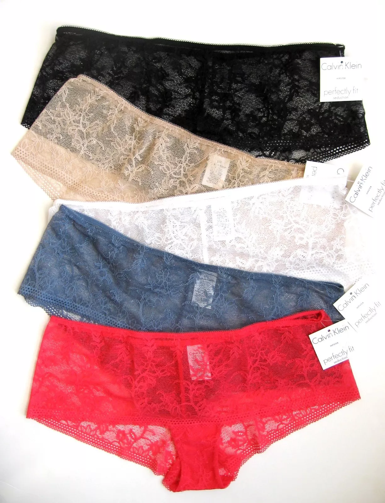 www.prominentresults.com :A0310H Calvin Klein NEW F2765 Women's Perfect Fit Seduction Sheer Lace Boyshorts
