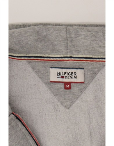 TOMMY HILFIGER Mens Graphic Zip Hoodie Sweater Medium Grey Cotton DB25 - Picture 3 of 3