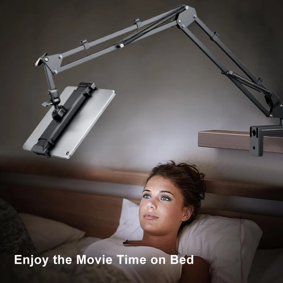 Tablet Holder for Bed Adjustable Tablet Phone Bed Stand Mount with 360° Rotation - Image 3 of 4
