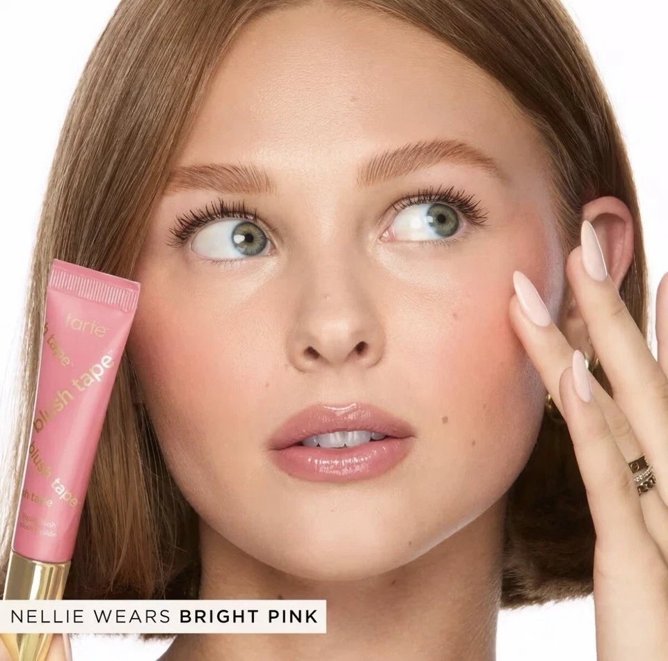 Tarte Blush Tape em Cetim Rosa Brilhante Tamanho Completo Novo Na Caixa 💯 Autêntico! - Imagem 4 de 4