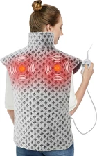 Massaging Heating Pad for Back Pain Relief, Neck and Shoulders Electric Heating