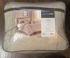Madison Park Dallas 7 Piece Comforter Set with Bed Skirt Pillow Shams All Season