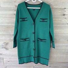 River Island Womens Cardigan Long Sleeve Button Front Pockets Cozy Retro XS