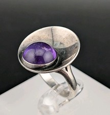 Silber Ring Amethyst Niels Erik N. E. From Dänemark Denmark 925 Sterling 