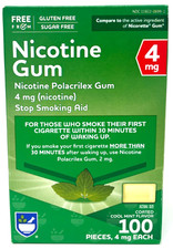 Rite Aid Nicotine Gum Sealed Coated Cool Mint 4mg 100 Pieces Sealed Exp: 12/2026