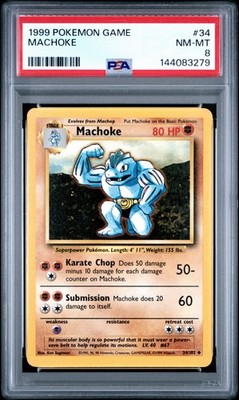 1999 POKEMON BASE SET 1ST EDITION #34 MACHOKE PSA 8 | eBay