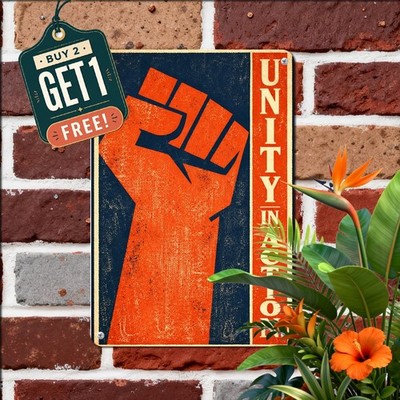 Civil Rights Movement Equal Power To The People Activist Metal Sign 8x12