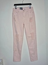 BNWT H&M Divided Pink Slim Boyfriend Low Waist Ripped Jeans – UK Size 12