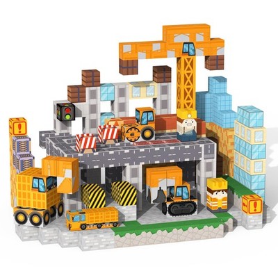 Magnetic Blocks Building Toys - 154PCS Magnet Building Blocks Set Constructio...