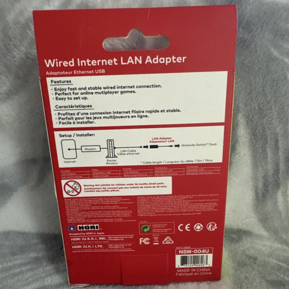 HORI Wired Internet LAN Adapter for Nintendo Switch - Officially Licensed by Nin - Image 3 of 4
