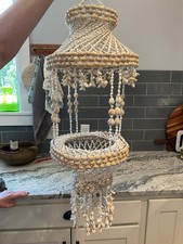 Vintage Hanging Sea Shell Cowrie Planter Chan...