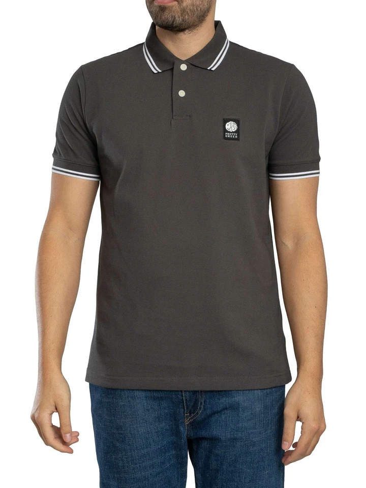 Pretty Green Pour des hommes Polo Rayner, Gris - Photo 2/4