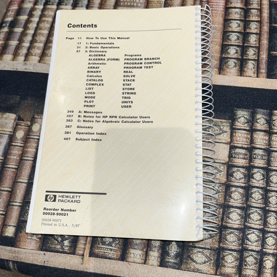 Hewlett-Packard HP-28c Reference Manual - Image 2 of 4