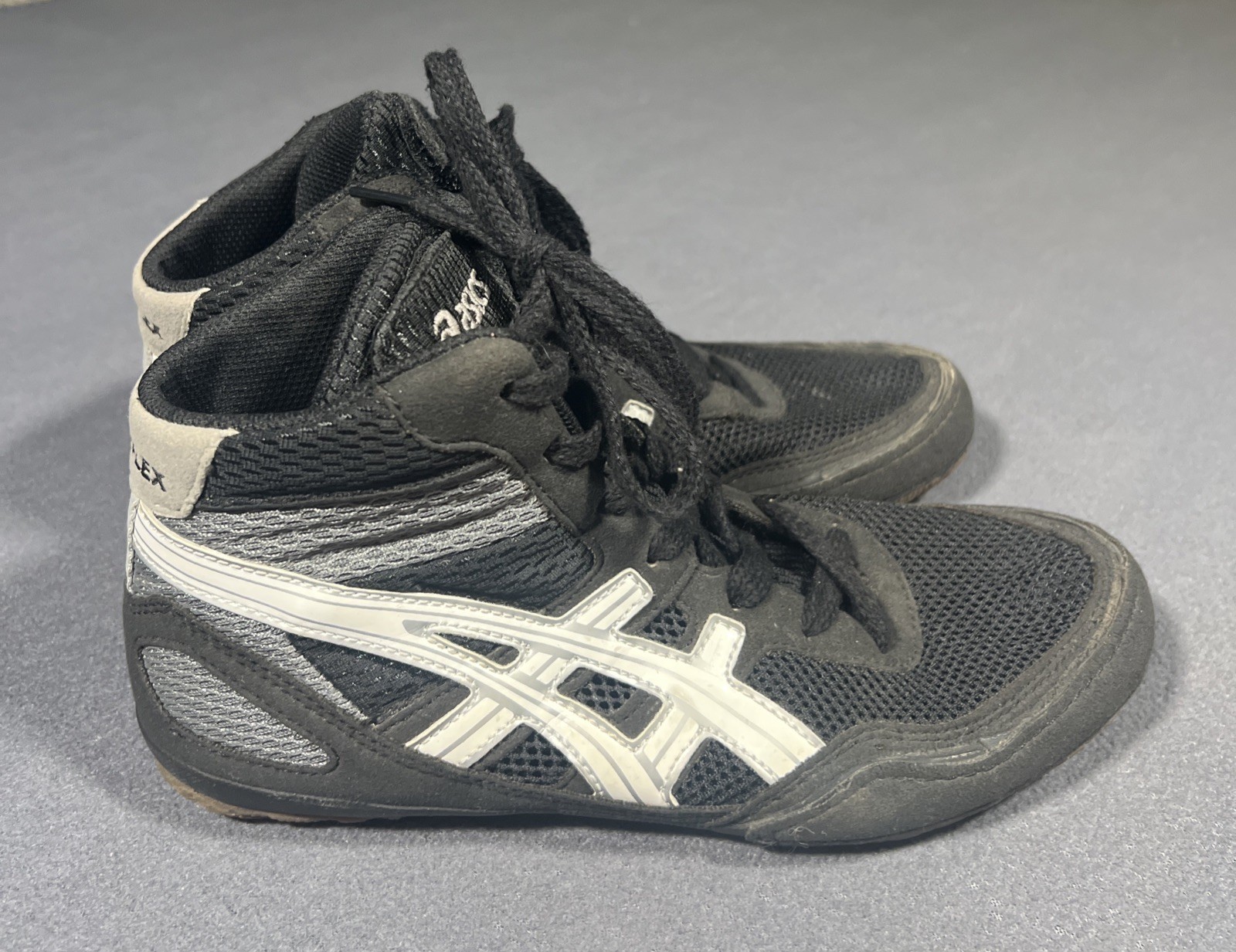 Asics Matflex 5 Wrestling Shoes Youth Size 5 Black Mesh Athletic Takedown *READ thumbnail 2