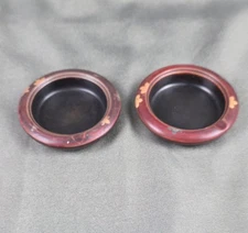 2 Vintage MCM Occupied Japan Maruni Lacquerware Ashtray Post WWII 1945-1951