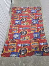 Hot Wheels Twin Flat Sheet Bedding Cars Kids Red