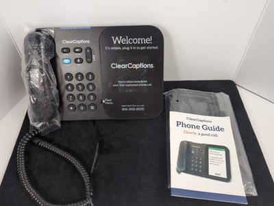 ClearCaptions Blue Phone for Hearing Impaired Captioning Model BLUE w/ Cords
