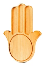 Hamsa Hand Charcuterie Board - Beechwood Snack & Cheese Plate, Boho Decor, Gift
