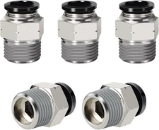 Pneumatic Male Straight 1/2 Inch Tube OD X 1/2" NPT Push to Connect Fittings Mod