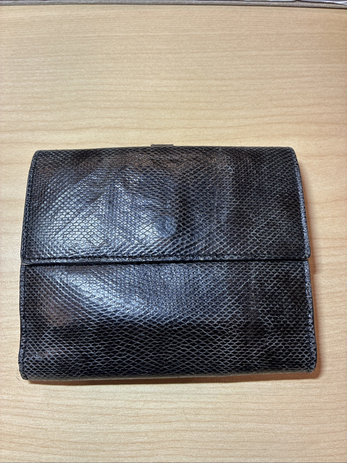 Gucci Python Embossed Wallet with Silver Hardware… - image 2