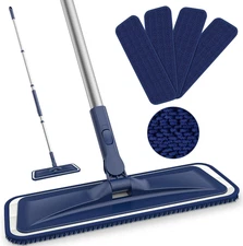Microfiber Mops for Floor Cleaning - BPAWA Flat Floor Mop Wet Dry Use for Hardwo