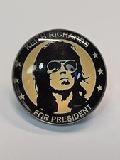 Keith Richards for President Lapel Pin Rolling Stones