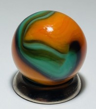 Akro Agate Co Prize Name Corkscrew Marble .60 In Near Mint Condition