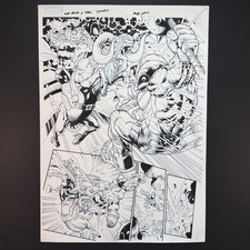 Hulk vs Thor Original Comic Art Inks Belardin...