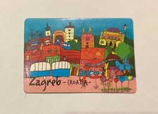 Zagreb Croatia City View Flexible Rubber Fridge Magnet K8