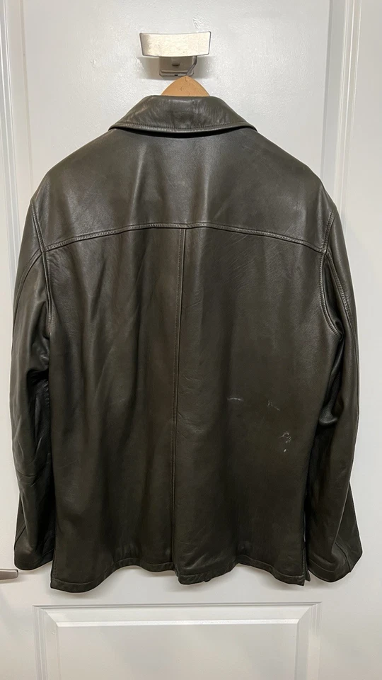 Jaqueta Giorgio Armani Collezioni pele de cordeiro zíper duplo - Imagem 2 de 4