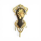 Châtelaine Porte-Montre Napoléon III Métal Doré Bois Noirci Musique 1870