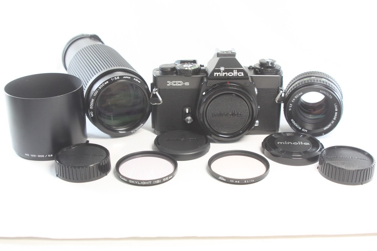 Minolta XD-S Film Camera + MD ROKKOR 50mm F/1.7 + ZOOM 100-300mm F