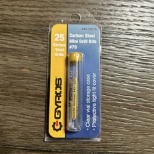 Gyros 25 Carbon Steel Wire Gauge Mini Twist Drill Bits With Vial #79